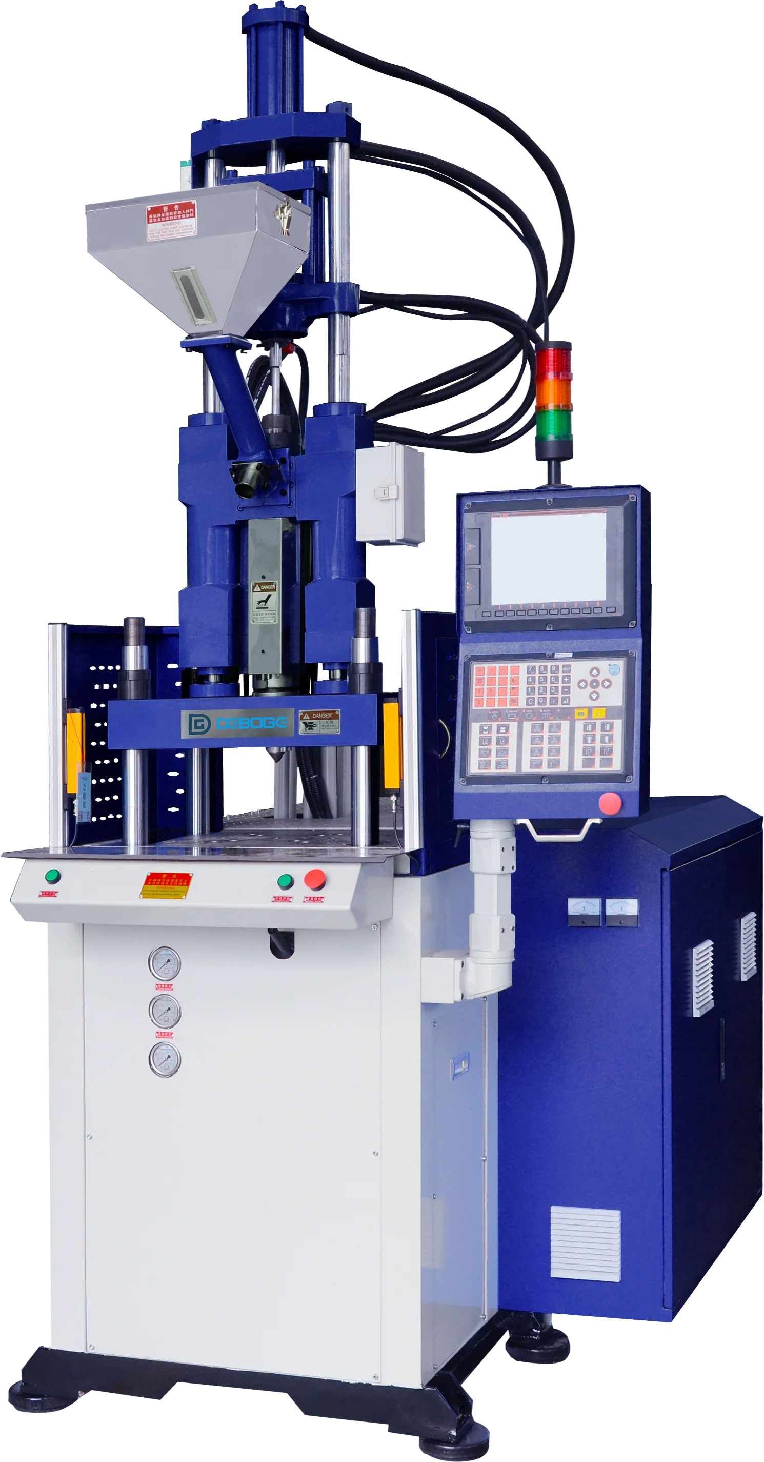 Fixed platen vertical injection molding machine